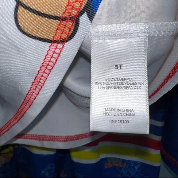 Paw Patrol Blue and White Rashguard Swim Set Boys 5T Trunks NWOT - Picture 6 of 8